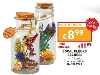 Promotions Bocal fleurs sechees - Produit maison - Trafic  - Valide de 14/09/2022 à 19/09/2022 chez Trafic