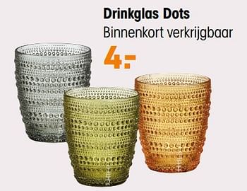 Promoties Drinkglas dots - Huismerk - Kwantum - Geldig van 19/09/2022 tot 22/09/2022 bij Kwantum