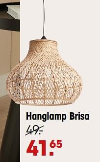 Promoties Hanglamp brisa - Huismerk - Kwantum - Geldig van 19/09/2022 tot 22/09/2022 bij Kwantum