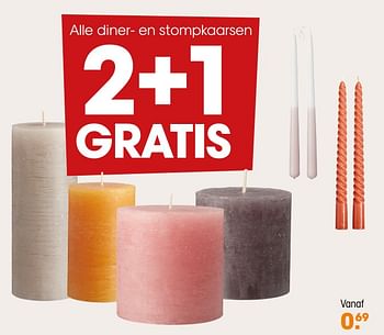 Promoties Alle diner- en stompkaarsen - Huismerk - Kwantum - Geldig van 23/09/2022 tot 25/09/2022 bij Kwantum