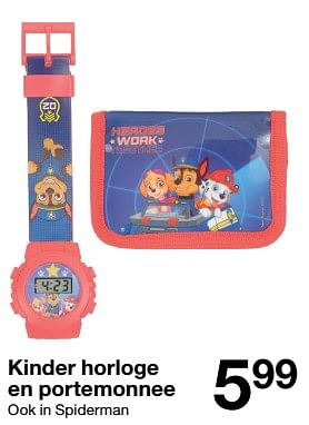 Promoties Kinder horloge en portemonnee - Huismerk - Zeeman  - Geldig van 10/09/2022 tot 16/09/2022 bij Zeeman