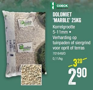 Promoties Dolomiet marble - Coeck - Geldig van 08/09/2022 tot 25/09/2022 bij HandyHome