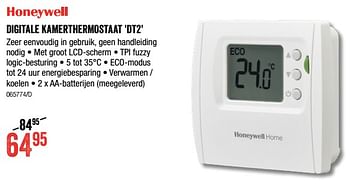Promoties Digitale kamerthermostaat dt2 - Honeywell - Geldig van 08/09/2022 tot 25/09/2022 bij HandyHome