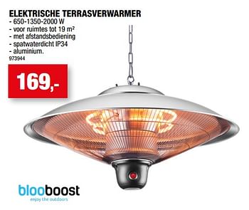 Promoties Blooboost elektrische terrasverwarmer - BlooBoost - Geldig van 09/09/2022 tot 16/09/2022 bij Hubo