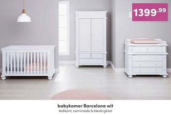 Promotions Babykamer barcelona wit - Produit Maison - Baby & Tiener Megastore - Valide de 11/09/2022 à 17/09/2022 chez Baby & Tiener Megastore
