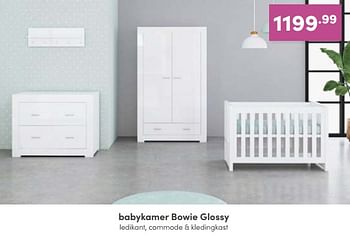Promoties Babykamer bowie glossy - Huismerk - Baby & Tiener Megastore - Geldig van 11/09/2022 tot 17/09/2022 bij Baby & Tiener Megastore