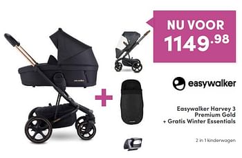 Promoties Easywalker harvey 3 premium gold + gratis winter essentials 2 in 1 kinderwagen - Easywalker - Geldig van 11/09/2022 tot 17/09/2022 bij Baby & Tiener Megastore