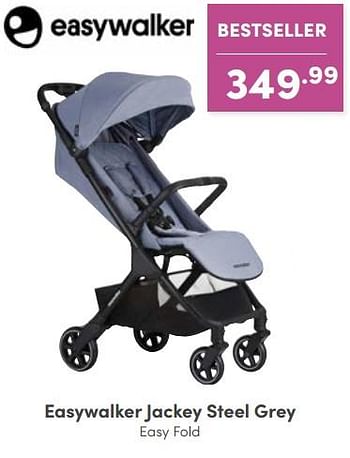 Promoties Easywalker jackey steel grey easy fold - Easywalker - Geldig van 11/09/2022 tot 17/09/2022 bij Baby & Tiener Megastore