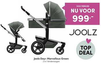 Promoties Joolz day+ marvellous green 2 in 1 kinderwagen - Joolz - Geldig van 11/09/2022 tot 17/09/2022 bij Baby & Tiener Megastore