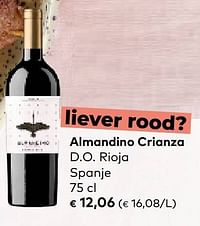 Almandino crianza d.o. rioja spanje-Rode wijnen