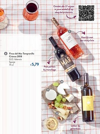 Promoties Finca del mar tempranillo crianza 2018 d.o. valencia spanje - Rode wijnen - Geldig van 21/09/2022 tot 04/10/2022 bij OKay