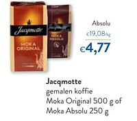 Jacqmotte gemalen koffie moka absolu-JACQMOTTE