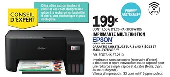 Epson imprimante multifonction ECOTANK ET-2810