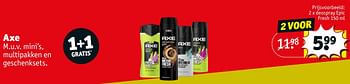 Promoties Deospray epic fresh - Axe - Geldig van 13/09/2022 tot 25/09/2022 bij Kruidvat