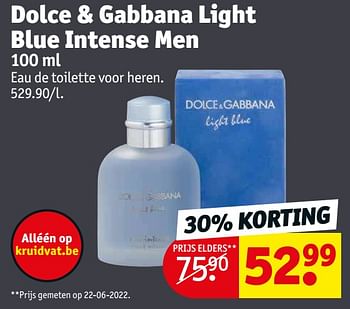 Promoties Dolce + gabbana light blue intense men edp - Dolce & Gabbana - Geldig van 13/09/2022 tot 25/09/2022 bij Kruidvat