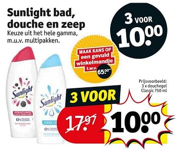 Promoties Douchegel classic - Sunlight - Geldig van 13/09/2022 tot 25/09/2022 bij Kruidvat