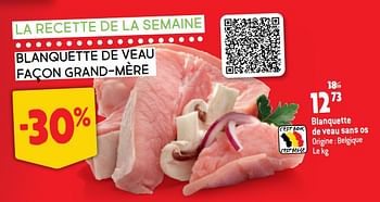 Promotions Blanquette de veau sans os - Produit maison - Match - Valide de 07/09/2022 à 13/09/2022 chez Match