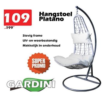 Promoties Hangstoel platano - Gardini - Geldig van 01/09/2022 tot 25/09/2022 bij Itek