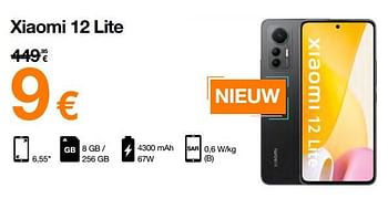 Promoties Xiaomi 12 lite - Xiaomi - Geldig van 12/09/2022 tot 02/10/2022 bij Orange