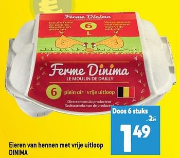 Promoties Eieren van hennen met vrije uitloop dinima - Ferme Dinima - Geldig van 14/09/2022 tot 20/09/2022 bij Match