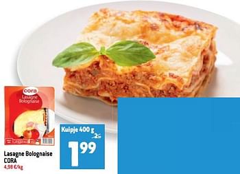 Promoties Lasagne bolognaise cora - Huismerk - Match - Geldig van 14/09/2022 tot 20/09/2022 bij Match