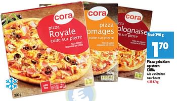 Promoties Pizza gebakken op steen cora - Huismerk - Match - Geldig van 14/09/2022 tot 20/09/2022 bij Match