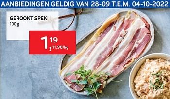 Promoties Gerookt spek - Huismerk - Alvo - Geldig van 21/09/2022 tot 04/10/2022 bij Alvo