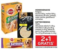 Hondensnacks pedigree + kattenvoeding sheba 2+1 gratis-Huismerk - Alvo