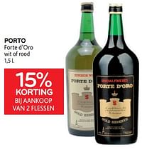 Porto forte d’oro 15% korting bij aankoop van 2 flessen-Forte d
