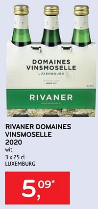 Rivaner domaines vinsmoselle 2020 wit-Witte wijnen