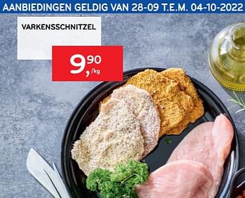 Promoties Varkensschnitzel - Huismerk - Alvo - Geldig van 28/09/2022 tot 04/10/2022 bij Alvo