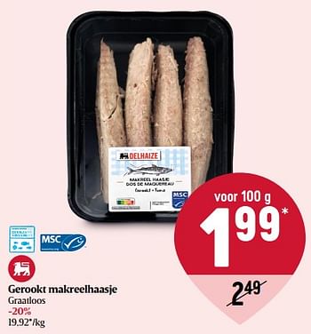Promoties Gerookt makreelhaasje graatloos - Huismerk - Delhaize - Geldig van 15/09/2022 tot 21/09/2022 bij Delhaize