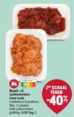 Promoties Schalen mild varkensvlees - Huismerk - Delhaize - Geldig van 15/09/2022 tot 21/09/2022 bij Delhaize