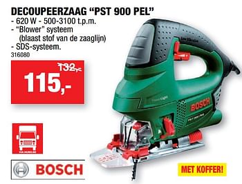 Promoties Bosch decoupeerzaag pst 900 pel - Bosch - Geldig van 14/09/2022 tot 25/09/2022 bij Hubo