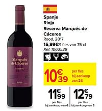 Spanje rioja reserva marqués de cáceres rood, 2017-Rode wijnen