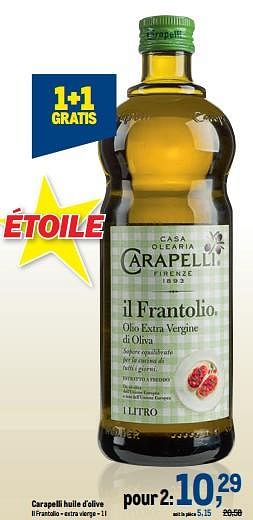 Promoties Carapelli huile d`olive - Carapelli - Geldig van 21/09/2022 tot 04/10/2022 bij Makro