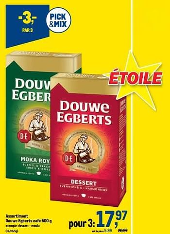 Promotions Douwe egberts café dessert - moulu - Douwe Egberts - Valide de 21/09/2022 à 04/10/2022 chez Makro