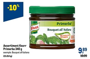 Promotions Knorr primerba bouquet all`italiana - Knorr - Valide de 21/09/2022 à 04/10/2022 chez Makro