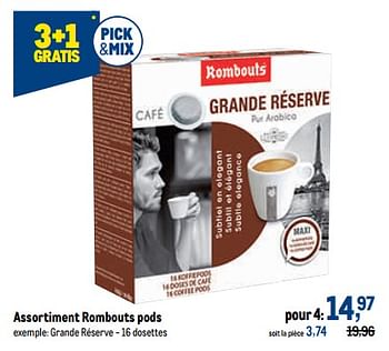 Promotions Rombouts pods grande réserve - Rombouts - Valide de 21/09/2022 à 04/10/2022 chez Makro