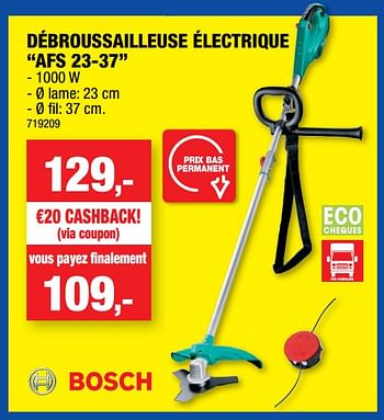 Promotions Bosch débroussailleuse électrique afs 23-37 - Bosch - Valide de 14/09/2022 à 25/09/2022 chez Hubo