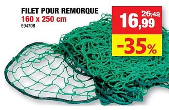 Promotions Filet pour remorque - Produit maison - Hubo  - Valide de 14/09/2022 à 25/09/2022 chez Hubo