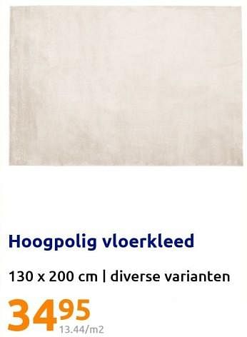 Promoties Hoogpolig vloerkleed - Huismerk - Action - Geldig van 14/09/2022 tot 20/09/2022 bij Action