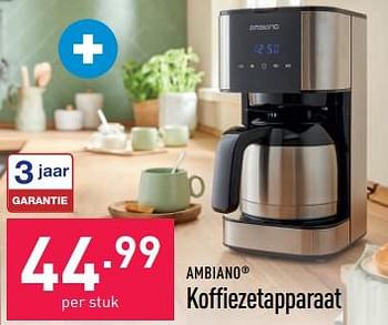 Promoties Ambiano koffiezetapparaat - Ambiano - Geldig van 21/09/2022 tot 30/09/2022 bij Aldi