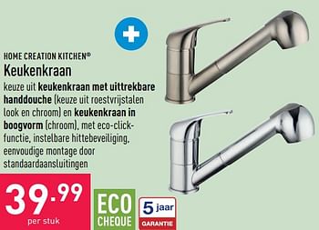 Promoties Keukenkraan - Home Creation Kitchen - Geldig van 21/09/2022 tot 30/09/2022 bij Aldi
