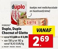 Duplo, duplo chocnut of giotto-Ferrero