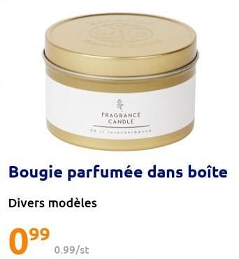 Promotions Bougie parfumée dans boîte - Produit Maison - Action - Valide de 14/09/2022 à 20/09/2022 chez Action