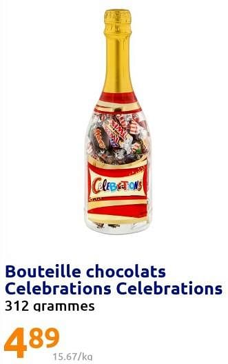 Promotions Bouteille chocolats celebrations celebrations - Celebrations - Valide de 14/09/2022 à 20/09/2022 chez Action