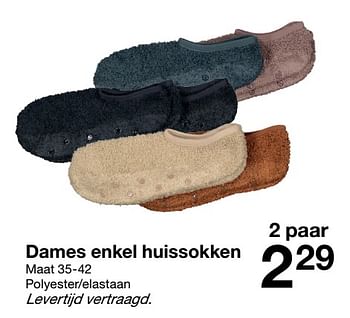 Promoties Dames enkel huissokken - Huismerk - Zeeman  - Geldig van 17/09/2022 tot 23/09/2022 bij Zeeman