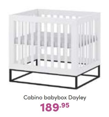 Promoties Cabino babybox dayley - Cabino - Geldig van 18/09/2022 tot 24/09/2022 bij Baby & Tiener Megastore