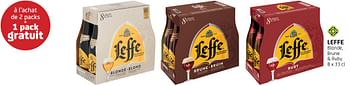 Promotions Leffe à l’achat de 2 packs + 1 pack gratuit - Leffe - Valide de 30/09/2022 à 12/10/2022 chez BelBev